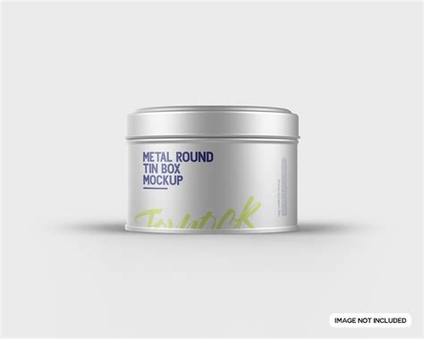 round metal box mockup|Metal Round Box Mockup .